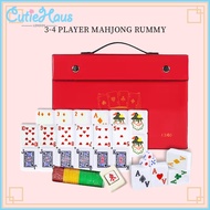 Cutiehaus 3Player 4Player Mahjong Rummy Lami Poker Full White Set Alphapet Mahjong Board