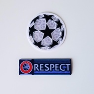 UEFA Champions League Iron-On Soccer Patch and Respect Iron-On Patch Ballstar La Liga Premier League