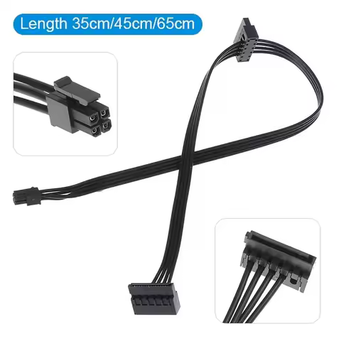 45cm 4 Pin To SATA Power Supply Cable Mini 4 Pin To 2 Sata SSD Power Supply Cable For Lenovo M410 M6