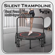 MasonGym™ Foldable Silent Trampoline Fitness 40 Inch Indoor Trampoline Rebounder for Adults Outdoor 