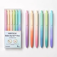 WRITECH Fine Point Gel Pens: 0.5mm Retractable Black Ink 6ct Smooth Writing No Bleed with Aesthetic