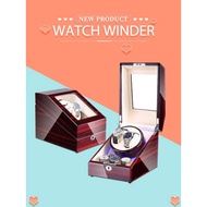 Watch shaker mechanical watch turntable watch antimagnetic automatic watch swinger gift electric winder ebony color upgrade dual watch position