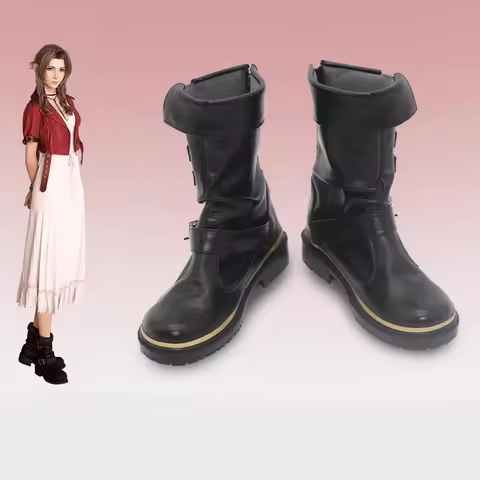 Game Final Fantasy VII Remake Aerith Gainsborough Cosplay Shoes Women Aerith Boot Soft PU Leather Sh