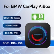 BW550M CarPlay AI Box 13ระบบแอนดรอยด์ตัวแปลงออโต้รถ4G Wifi เครือข่าย4G 4 + 64G 8 + 128GB HDMI สำหรับ