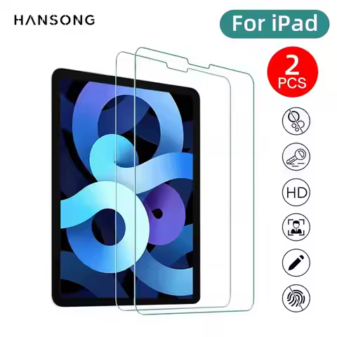 2pcs Tempered Glass Films for 2025 iPad Air 11/13 M2 M3 Pro 11/13 M4 Screen Protector for iPad 3/4/5