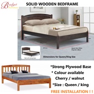 Simple Solid Wooden Bed Frame /Bedframe Queen/King Size Free Installation