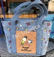 日本Snoopy牛仔布保温袋保冷飯盒袋