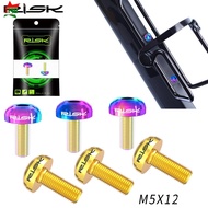 ⭐Ready Stock⭐ RISK M5x12mm Titanium Bike Bottle Holder Screw Bicycle Water Bottle Cage Bolts