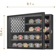 Coin Display Box Challenge Coin Holder Wooden Medal Poker Chip Wall Decoration Coin Storage Box Comm