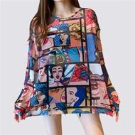 Kaos Wanita Korean Style Lengan Panjang 3189