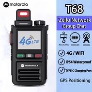 ZELLO Motorola walkie talkie T68 5000KM long range IP54 waterproof 3000mAh 4G WIFI sim intercom mobi