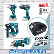 MACE 18V Cordless Angle Grinder / Cordless Impact Wrench / Cordless Rotary Hammer Drill / 4.0AH Lithium Battery Charger