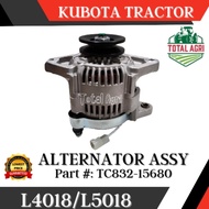 Assembly Assy Alternator Kubota Tractor L4018 L5018 Part : TC832-15680