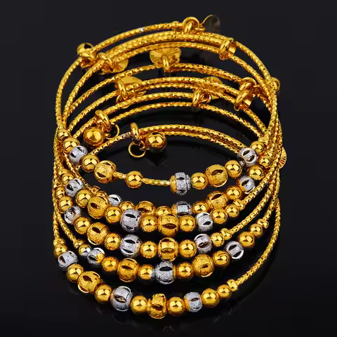 6 pieces/batch of copper bracelets from the Middle East, Dubai women's fashion jewelry, Ethiopia, Eu