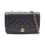 【二手】香奈兒 (Chanel) CHANEL 絎縫 Diana 翻蓋單肩背包 A01165 黑色羊皮（綿羊皮）絎縫 Diana 鏈條肩背包 女士