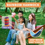 MKBK Hammock Swing Canvas Fabric Camping Hammock Outdoor Portable Durable Comfortable Woven Nylon Ra
