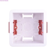 RADIANTBEAM Gypsum Board Lining Box, Junction Box White Wall Socket Cassette, Durable Embedded Insta