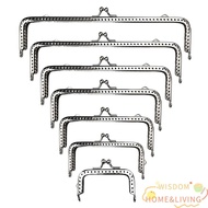 WISDOM Purse Clasp Frame, Metal Bag Hardware Purse Frame Kiss Clasp, Mini Vintage Purse Frame DIY Cr