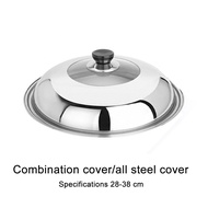 (Weloves) Stainless Steel Visible Combined Tripod Wok Cover, Combined Vegetable Cover
