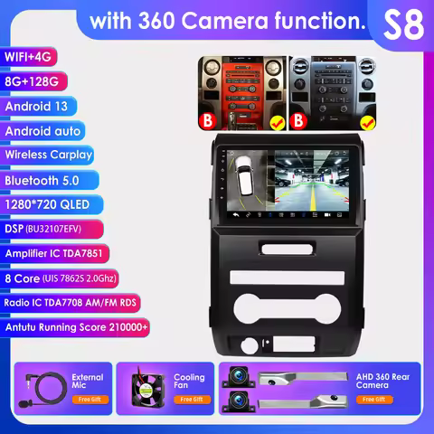 9"Android 13 Car radio GPS Stereo For Ford F150 P415 Raptor 2008-2014 Multmedia Video player 4G Auto