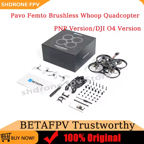 Original BETAFPV Pavo Femto Brushless Whoop Quadcopter PNP/DJI O4 Version with LAVA 1102 Brushless M