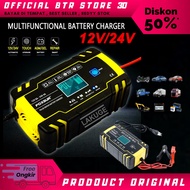 COD MURAH Charger Aki Mobil Motor 130W 12/24V 150Ah with LCD / Cas aki mobil motor 12 dan 24 volt otomatis 50 amper 100 amper 6 volt kering motor semprot aki / charger fast charging batre isi ulang pengisian cepat  serbaguna multifungsi mini besar