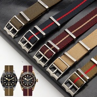 {TATLLr} NATO Soft Nylon Watchband for Tudor Rudder Omega Seahorse 300 Seiko Rolex Zulu Watch Strap 20mm 22mm Stainless Steel Buckle
