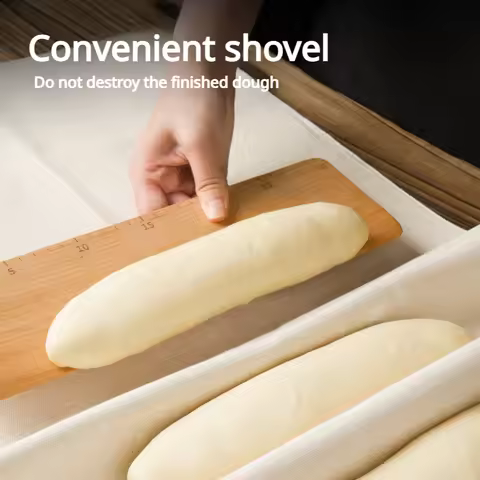 Shanju Dough Transfer Board Beech Baguette Transfer Carbonized Wooden Plate with Scale Baguette Ciab