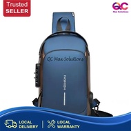 USB With Combination Lock Push Bag Beg Silang Lelaki Waist Chest Pouch Bag Men Sling Bag Men Waterpr