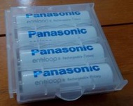[二手] 日本製 eneloop 3號 4顆 AA 低自放電 充電電池 BK-3MCC Panasonic 電池盒