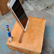 P2台灣檜木手機擴音座、名片座、筆座17公分x14.5公分x6公分