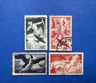 法國郵票 4枚 1930-1940年代