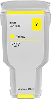 Compatible for HP 727XL Yellow 300ML Replacement for HP 727 F9J78A 727Y for HP DesignJet T920 T930 T