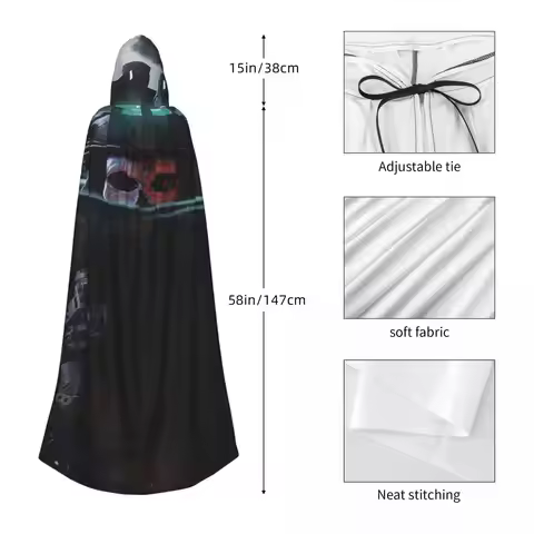 Simon Ghost Riley Long Hooded Cloak Witch Medieval Costume Cosplay Cape HalloweenVampire Adult Unise