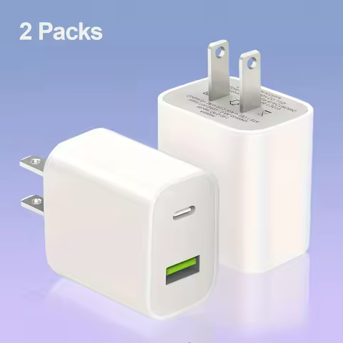 2pcs Fast Charger Fast Charging With Data Cable Power Adapter Wall Fast Plug For Iphone13 Apple Phon