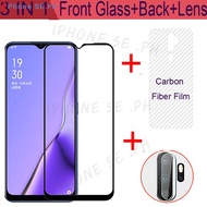 3-in-1 Full Cover For Huawei Y5 Y6 Y6P Y7 Pro Prime 2019 2020 Screen Protector Back 9D Tempered Glass On For Huawei Y6S Y7 Y7A Y9S Camera Lens Film