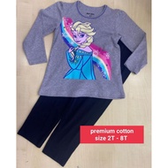 set baju kanak-kanak perempuan / baju jalan / frozen / elsa