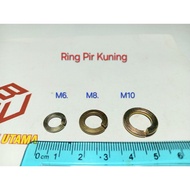 10 pieces Ring Per m6 - m8 - m10 (6mm - 8mm - 10mm) yellow peer ver/ veer/