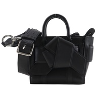 Mulberry x Acne Studios 聯名款手提包，Musubi Bayswater，雙向肩背包，小牛皮，黑色，斜背包，單肩包，手提包，雙向拉鍊， Acne Studios聯名款，女士 [二