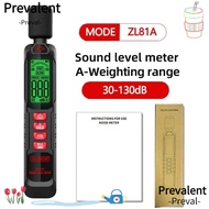 PREVALENT Noise Meter, 125Hz-8KHz 30-130dB Sound Level Meter, Professional Windproof Digital Display
