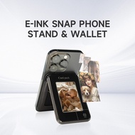 MagSafe E-Ink Snap Phone Stand & Wallet NFC Function Smart Magnetic Card Bag For iphone 16 15 14 13 