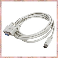 [h3w732xnj.ph] DB9P to 8P Mini Din RS232 Download Cable White 8.2 Ft for PLC -EH