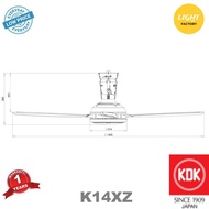🌈TOP SELLER🌈.kdk ceiling fan.kipas siling KDK K14XZ PBR / GY Z Series 56'' KDK New Design Remote Con