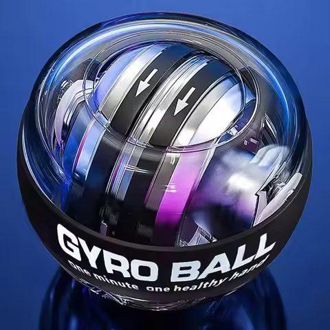 LED Wrist Ball Power Trainer Ball Auto-Start Gyroscopic Arm Hand Forearm Exerciser Power Wrist Gyro 