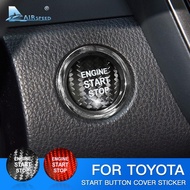 Carbon Fiber Car Engine Start Button Sticker Interior for Toyota 86 Corolla Avalon Crown Vios Rav4 C