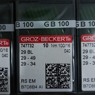 MESIN Bent som needle 29BL GB 100/16 RS EM GROZ BECKERT 29 BL number 16 soom machine