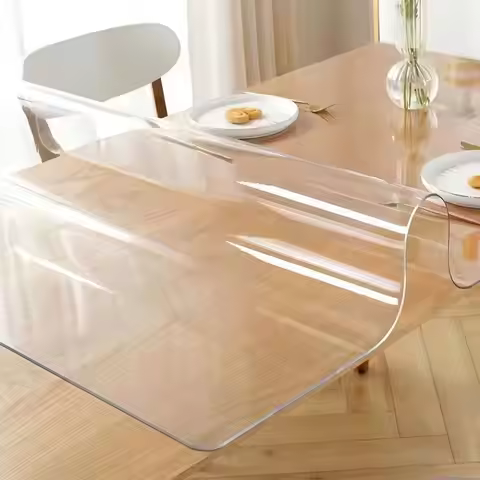 1.0mm/2.0mm/3.0mm High Quality Super Thick Pvc Soft Glass Transparent Table Cloth Waterproof Table C