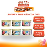 Combo of 6 cans of Snappy Tom Kitten Pate for Kittens Creamy Chicken 70g Snappy Tom Wet Food Kitten 