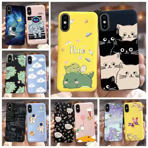 For Apple iPhone X Case iPhone XR Cute Dinosaur Cartoon Cover Soft Silicone Phone Case For iPhone XS
