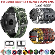 22 26mm Silicone Sport Watch Band Strap For Garmin Fenix 7 7X 5 5X Plus 6 6X Pro 3 3HR MK1 Smart Watch